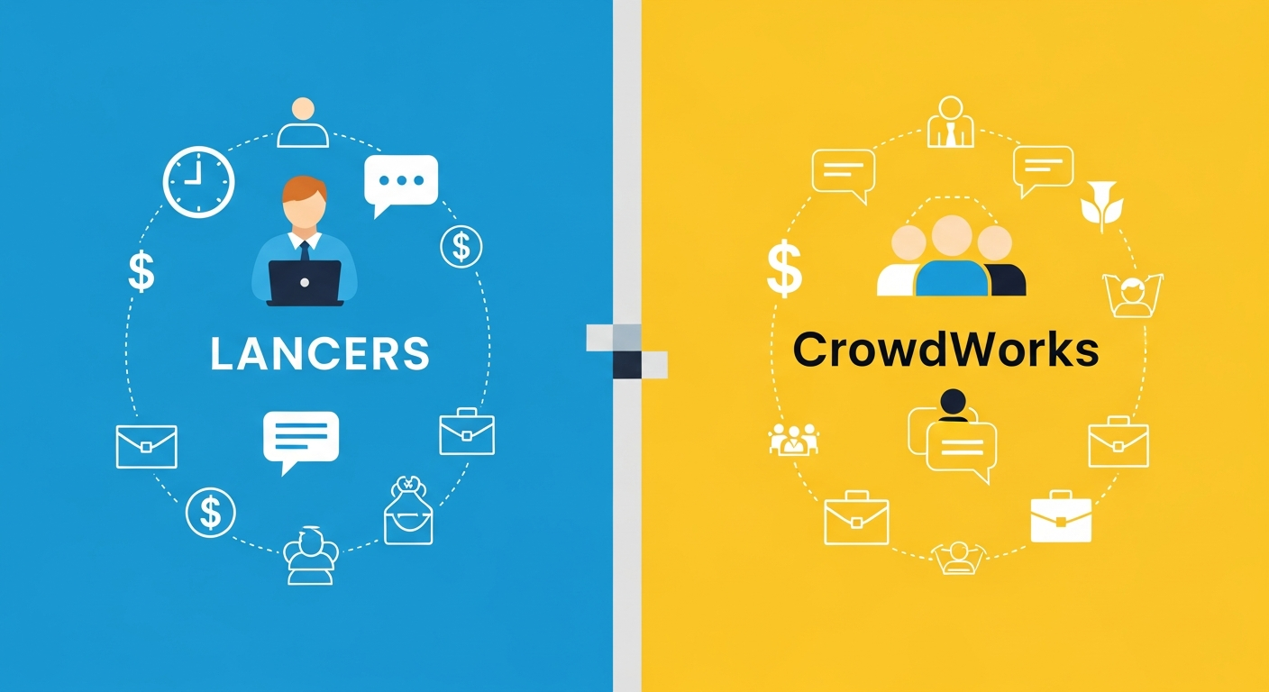 ランサーズとクラウドワークスの違いを徹底比較のイメージ画像